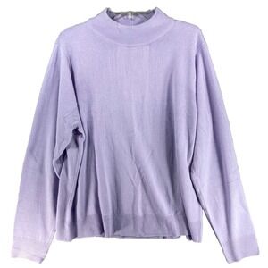 Blair Sweater‎ Women's 2XL Purple Grandmacore Classic Pullover Cottagecore